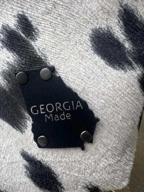 Faux Cowhide Cross Body Purse, Black and White