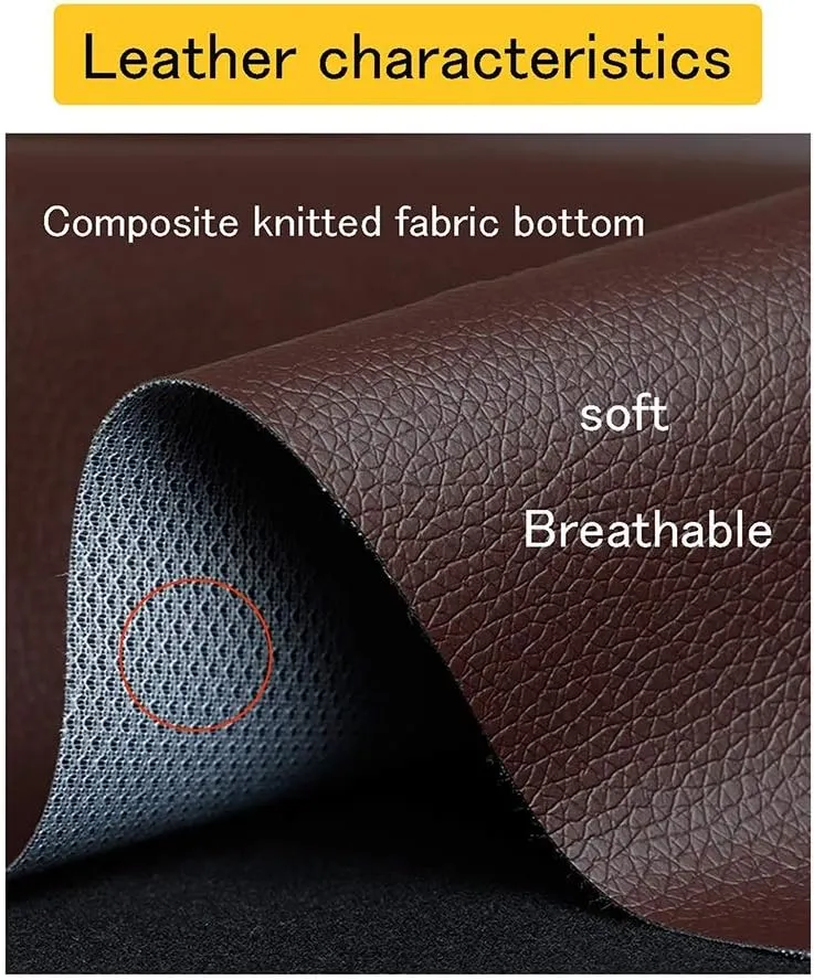 Faux Leather Fabric Leatherette，PVC Double-Sided Handbag for Sewing Upholstery 160CM Width(White,1.6X0.5m)