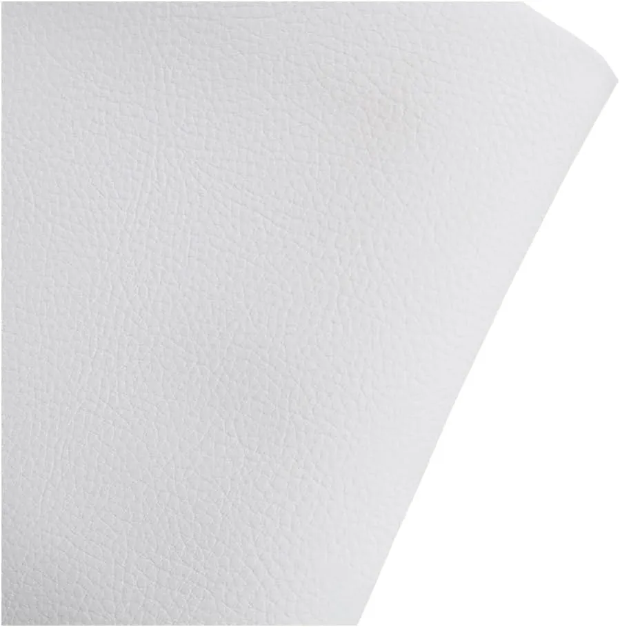 Faux Leather Fabric Leatherette，PVC Double-Sided Handbag for Sewing Upholstery 160CM Width(White,1.6X0.5m)