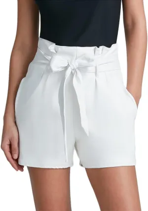 Faux Leather Paperbag Short