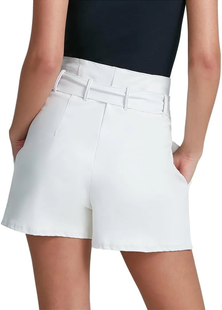 Faux Leather Paperbag Short