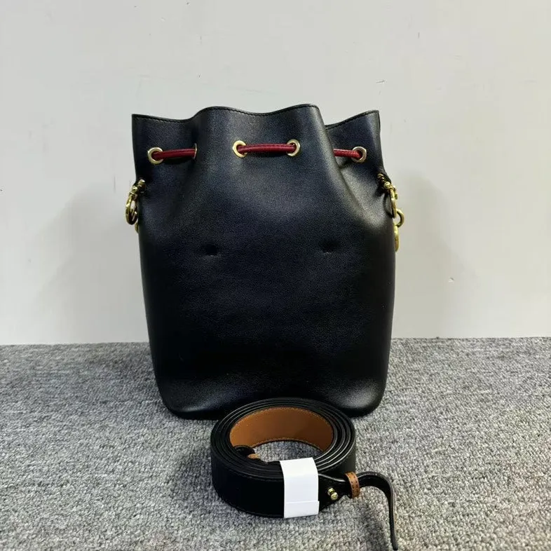 Fendi Mon Tresor Black Leather Bucket Bag