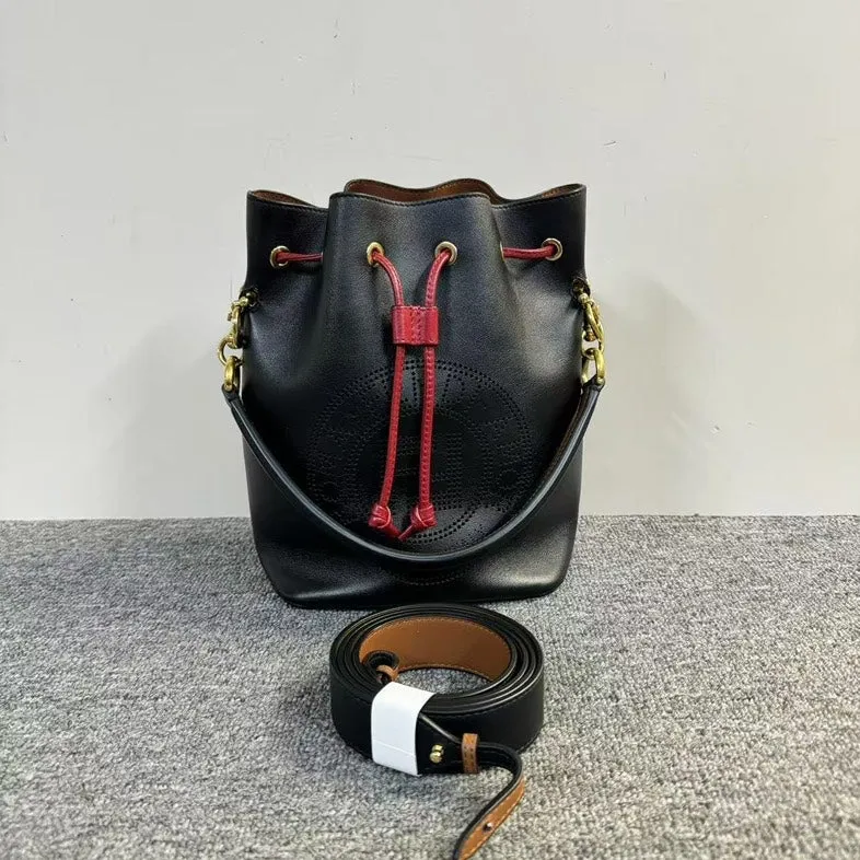 Fendi Mon Tresor Black Leather Bucket Bag