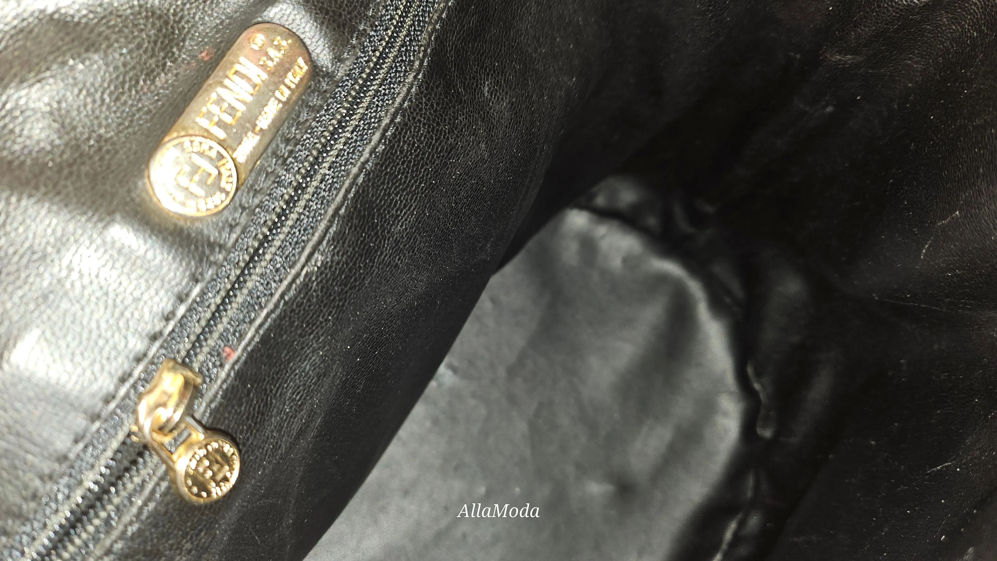 Fendi Red Intrecciato Leather Crossbody Bucket Bag