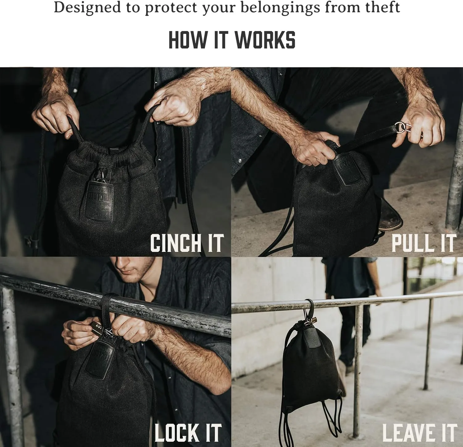 Flak Sack Ⅱ - Anti Theft Backpack | Cut-Resistant Bag with Double Steel Locking Strap and Lock | Men’s and Women’s Travel Backpack | Safe Travel Bag | Anti-theft Purse | RFID Blocking