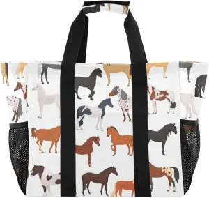 Foldable Grocery Reusable Tote Grocery Bag, Travel Canvas Shoulder Bags, Large Casual Laundry Pool Beach Bag