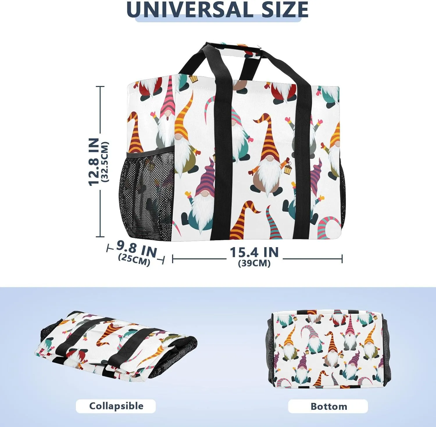 Foldable Grocery Reusable Tote Grocery Bag, Travel Canvas Shoulder Bags, Large Casual Laundry Pool Beach Bag