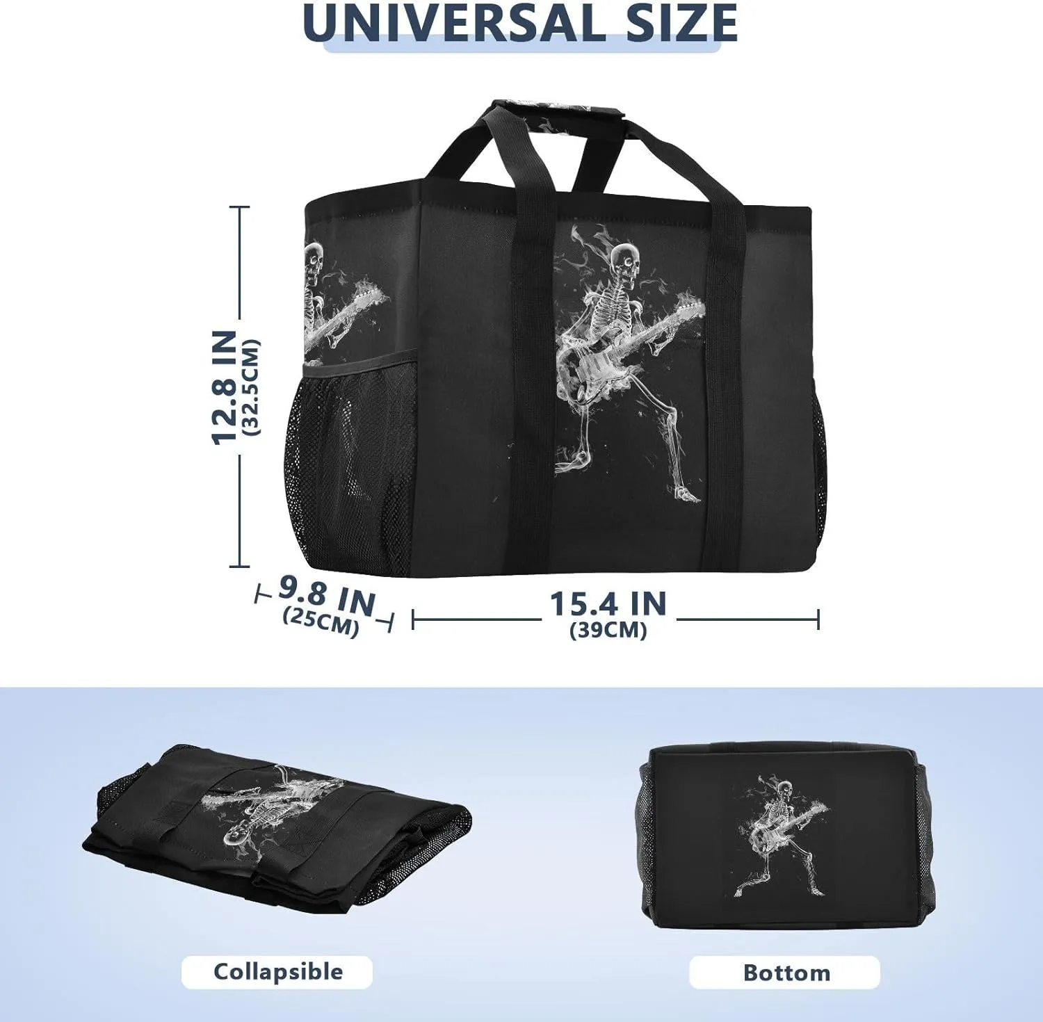 Foldable Grocery Reusable Tote Grocery Bag, Travel Canvas Shoulder Bags, Large Casual Laundry Pool Beach Bag