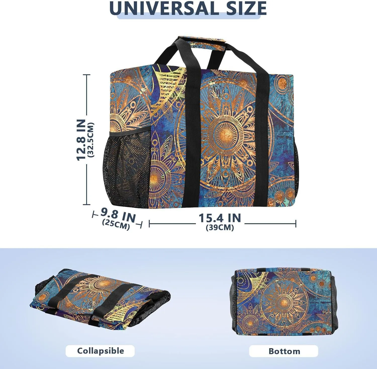 Foldable Grocery Reusable Tote Grocery Bag, Travel Canvas Shoulder Bags, Large Casual Laundry Pool Beach Bag