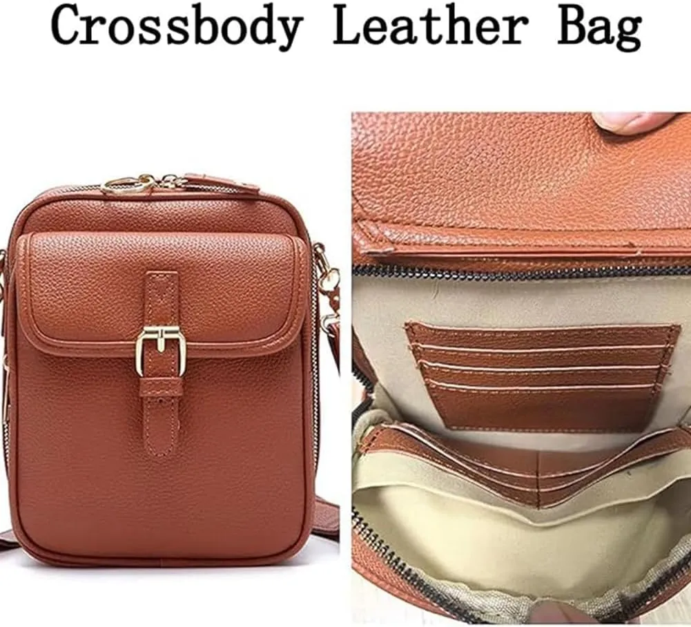 Forcipower Crossbody Leather Bag, Urvashi Crossbody Leather Bag, Vintage Anti Theft Shoulder Bag with Card Slots