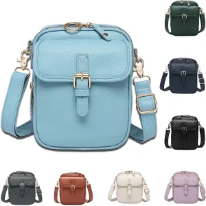Forcipower Crossbody Leather Bag, Zealburst Crossbody Leather bag, Anti Theft leather bag, With Multiple Card Slots