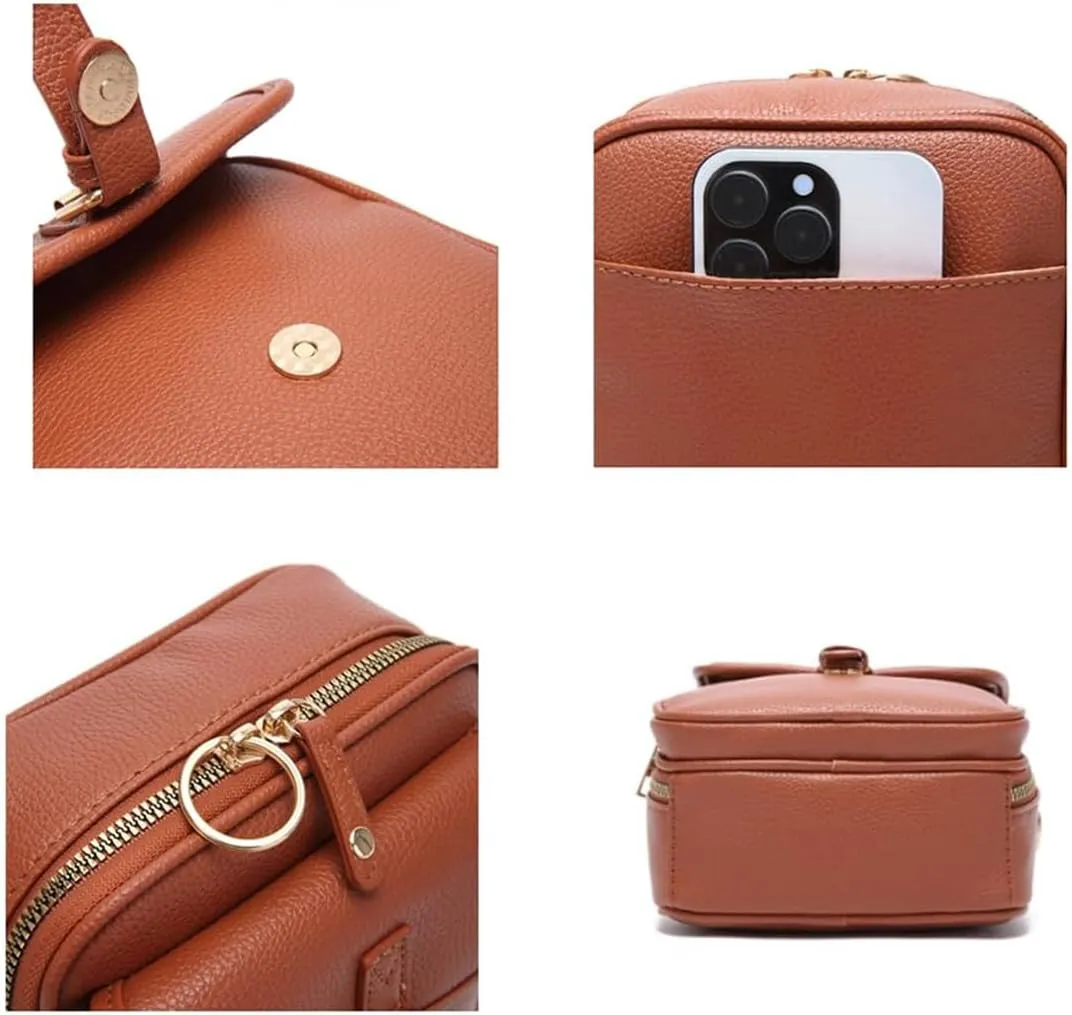 Forcipower Crossbody Leather Bag, Zealburst Crossbody Leather bag, Anti Theft leather bag, With Multiple Card Slots