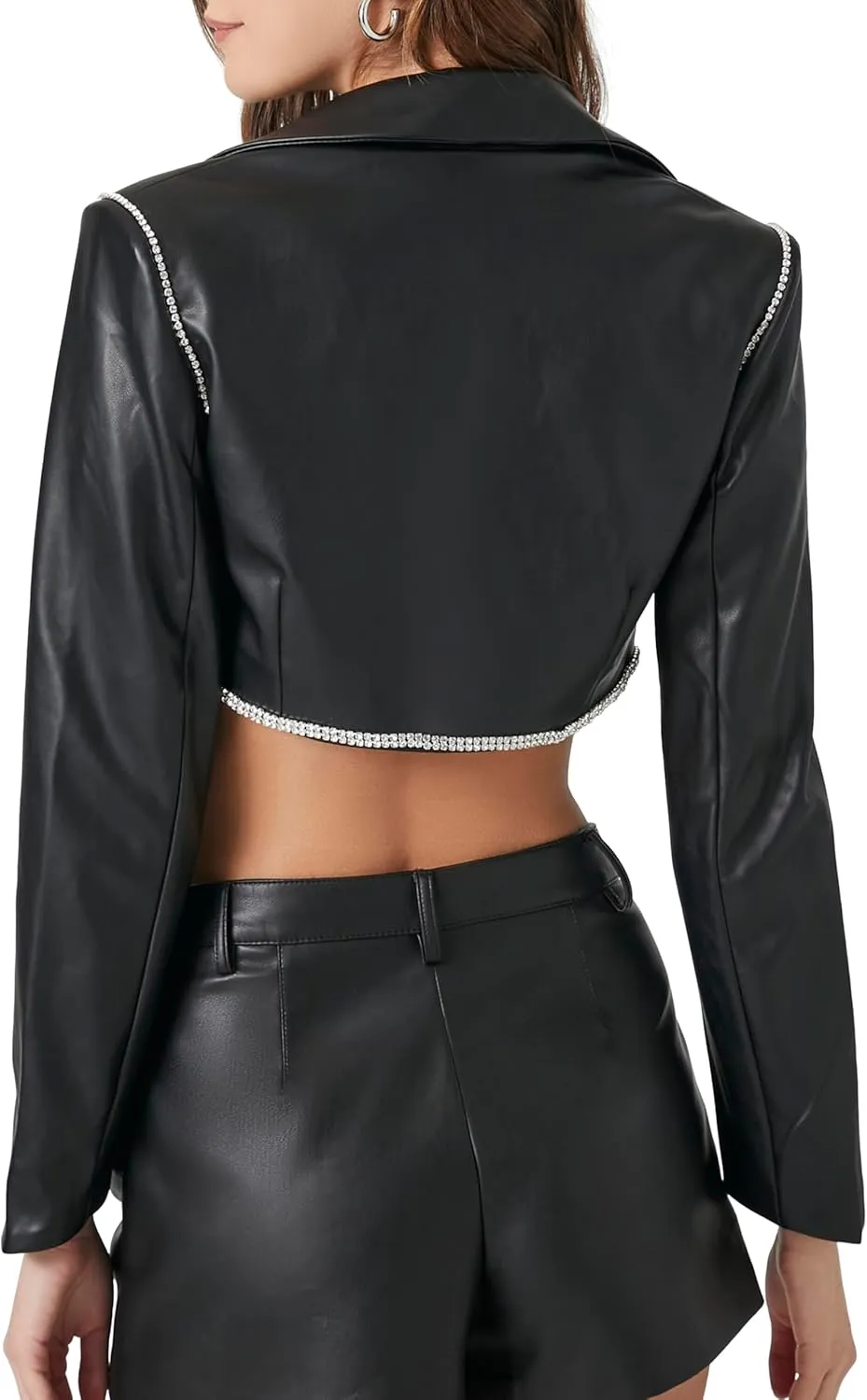 Forever 21 Women's Cropped Faux Leather Jacket