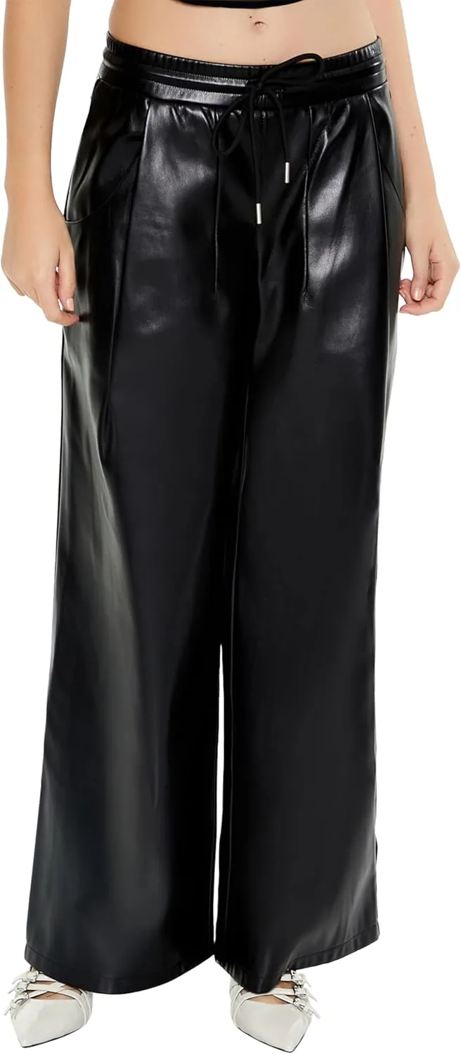 Forever 21 Women's Faux Leather Drawstring Pants