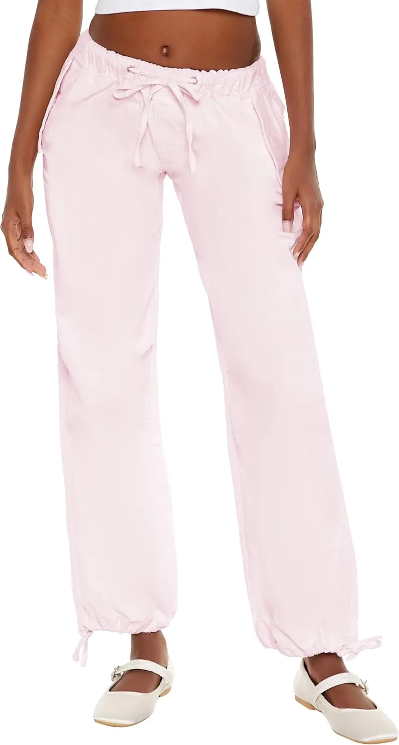 Forever 21 Women's Velvet Drawstring Joggers