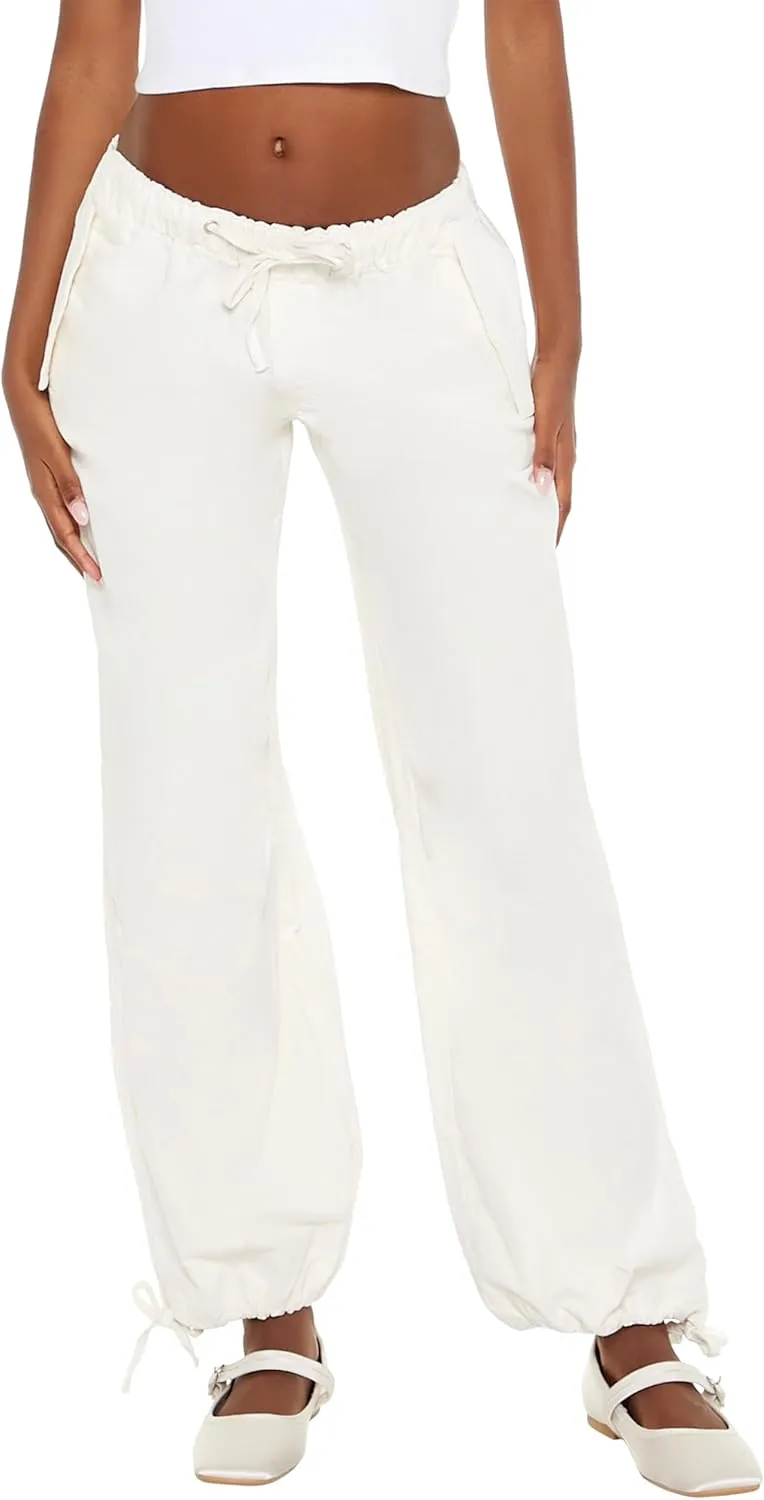 Forever 21 Women's Velvet Drawstring Joggers