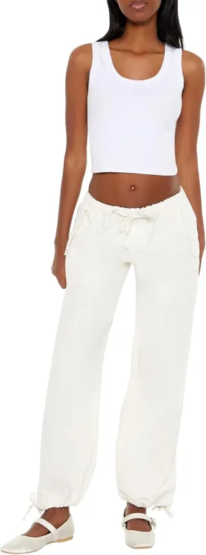 Forever 21 Women's Velvet Drawstring Joggers