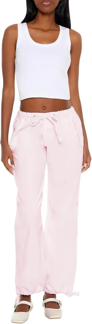 Forever 21 Women's Velvet Drawstring Joggers