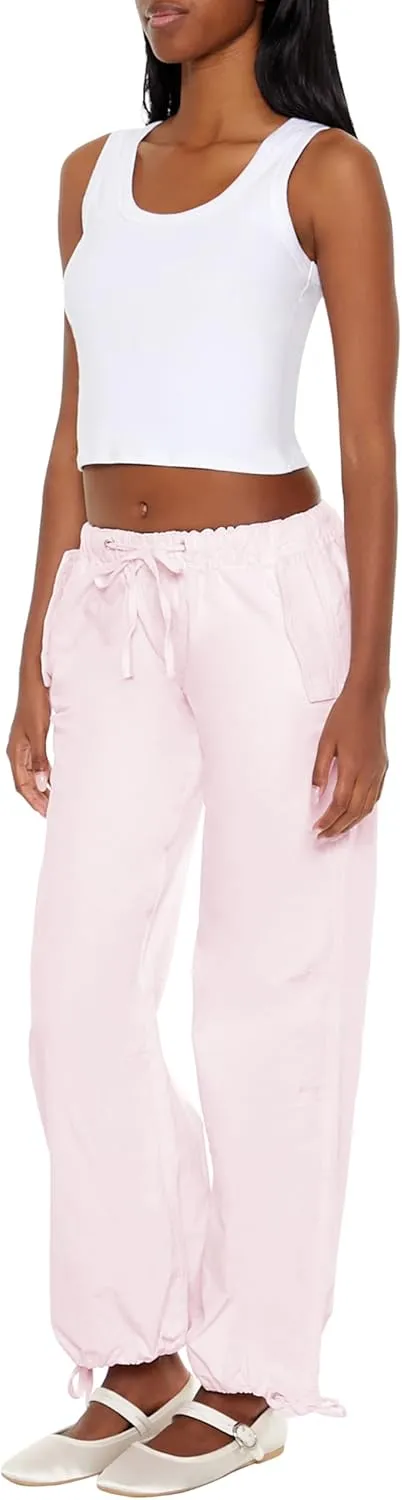 Forever 21 Women's Velvet Drawstring Joggers