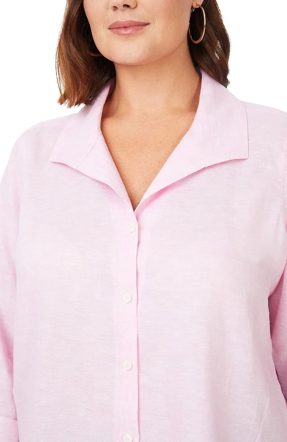 Foxcroft Women's Stirling 3/4 Sleeve Linen Tunic