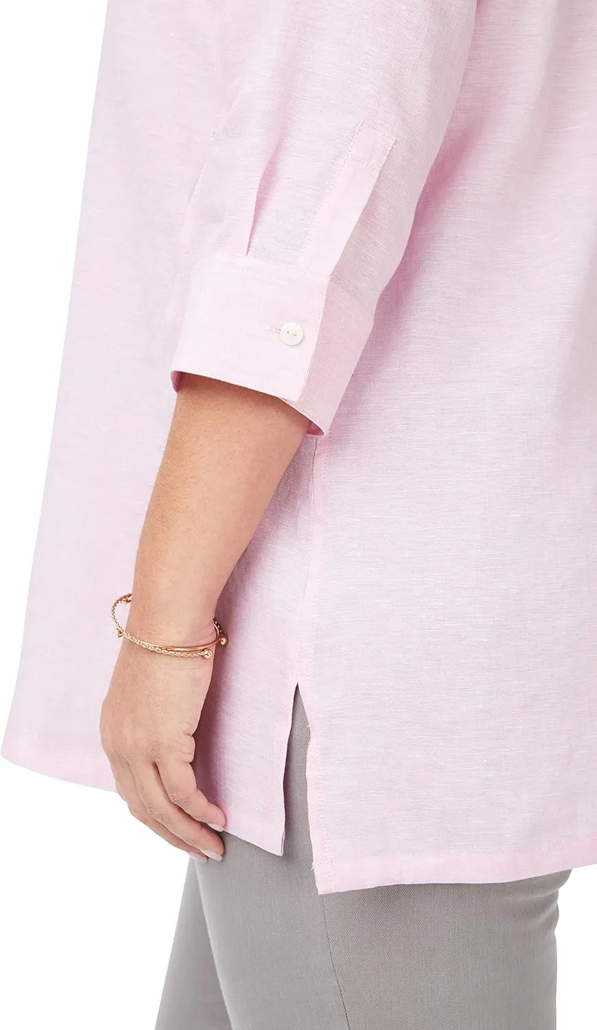Foxcroft Women's Stirling 3/4 Sleeve Linen Tunic