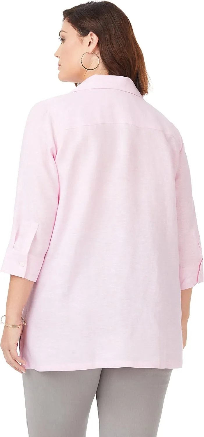 Foxcroft Women's Stirling 3/4 Sleeve Linen Tunic