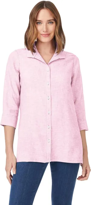 Foxcroft Women's Stirling 3/4 Sleeve Linen Tunic