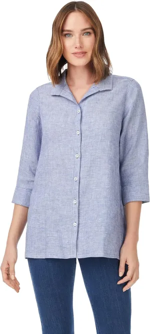 Foxcroft Women's Stirling 3/4 Sleeve Linen Tunic