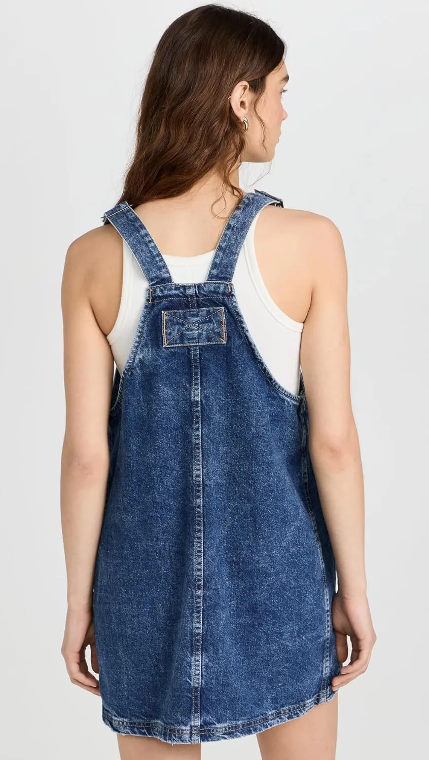 Free People Women's Smock Mini Dress Overalls