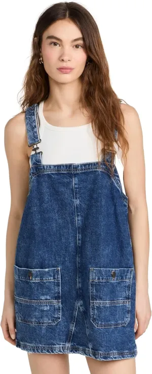 Free People Women's Smock Mini Dress Overalls