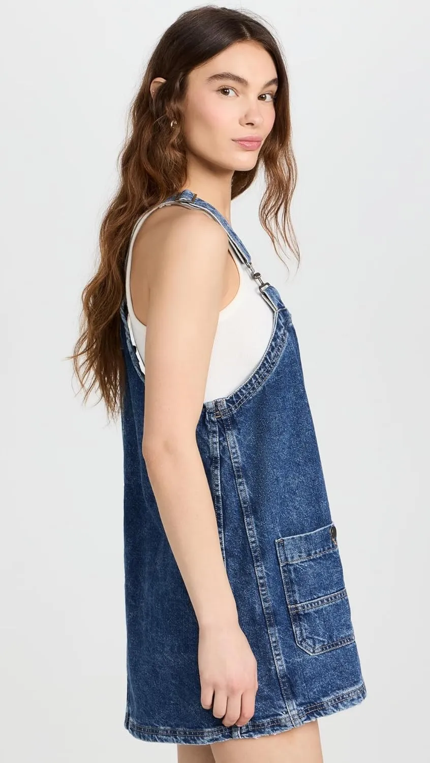 Free People Women's Smock Mini Dress Overalls