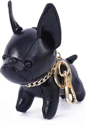 French Bulldog Bag Charm, Cute Dog Keychain for Women, Fashion Puppy Charm for Purse Handbags Bag Accessories PU Key Charms