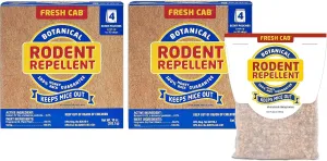 Fresh Cab Rodent Repellent; Quickly Repelling Pests from Treated Areas; Preventing Re-Infestation for up To 3 Months; Safe for Children, Pets and the Environment; Non-Toxic; 8-Scent Pouches