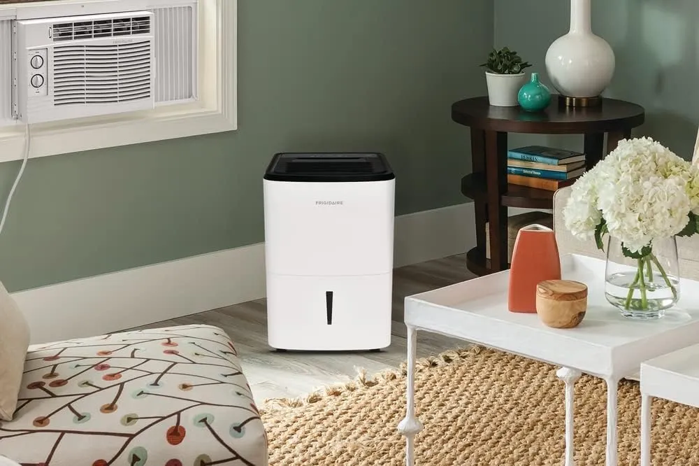 Frigidaire 35 Pint Dehumidifier, 3,000 Square Foot Coverage, 1.7 Gallon Bucket Capacity, Continuous Drain Option