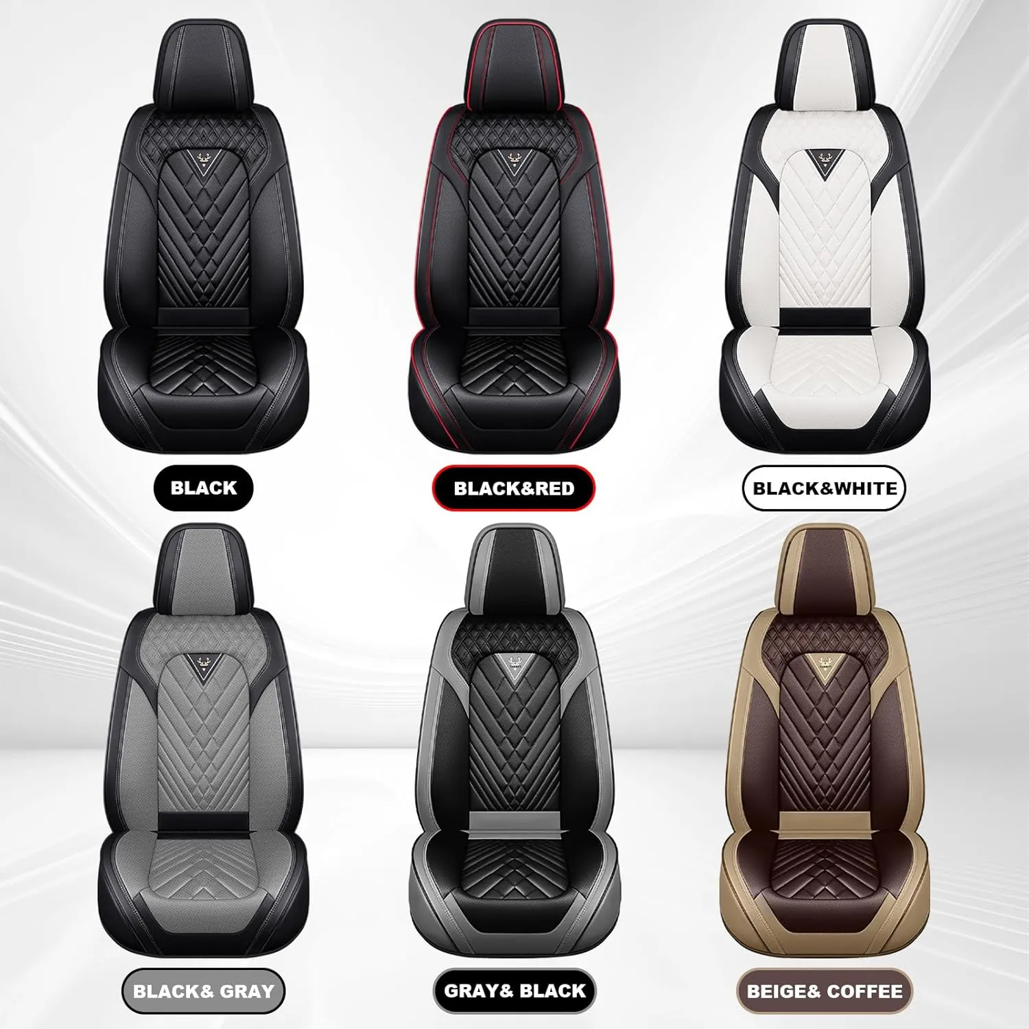 Front Seat Covers for Nissan Sentra 2007-2022,Waterproof Faux Leather Car Seat Covers,Luxury Automotive Interior Accessories Cover (2-Seat Set, Beige&Coffee)