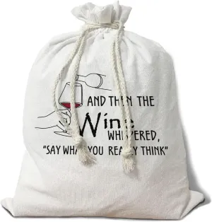 Funny Beeswax Bread Bags for Sourdough, Funny Cloth Bread Bag for Homemade Bread, Linen Bread Bags for , And Then The Wine Whispered Storage Bread Box Funny Gifts for Women Housewarming Gifts 16.5x12