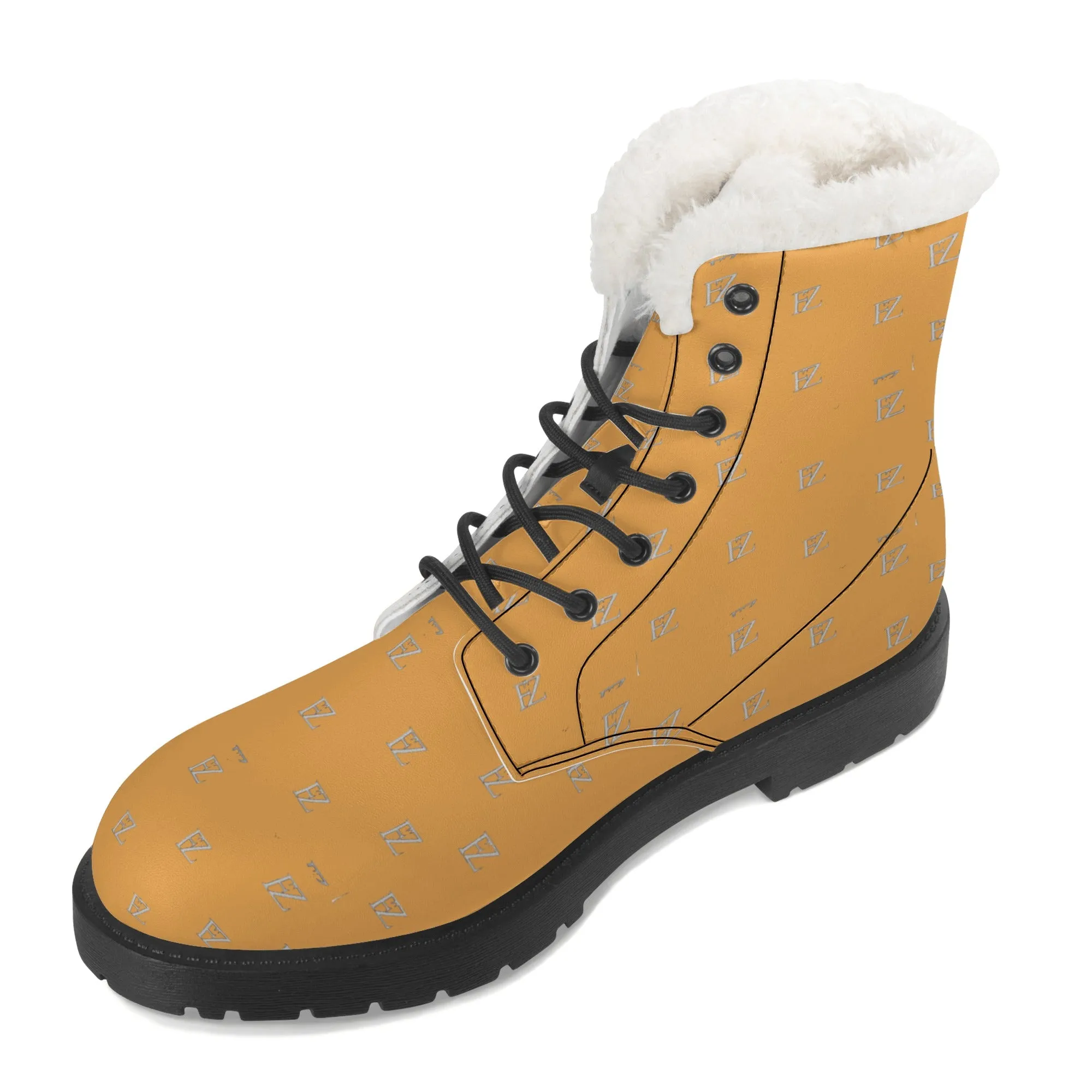 FZ Mens Faux Fur Leather Boots