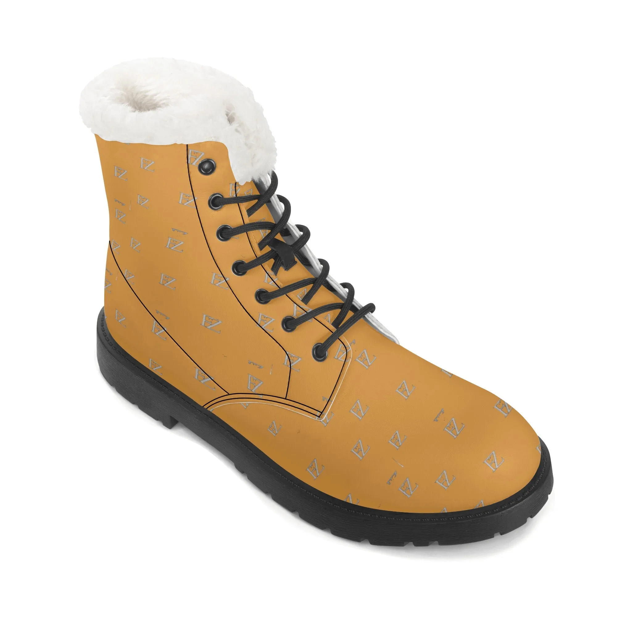 FZ Mens Faux Fur Leather Boots