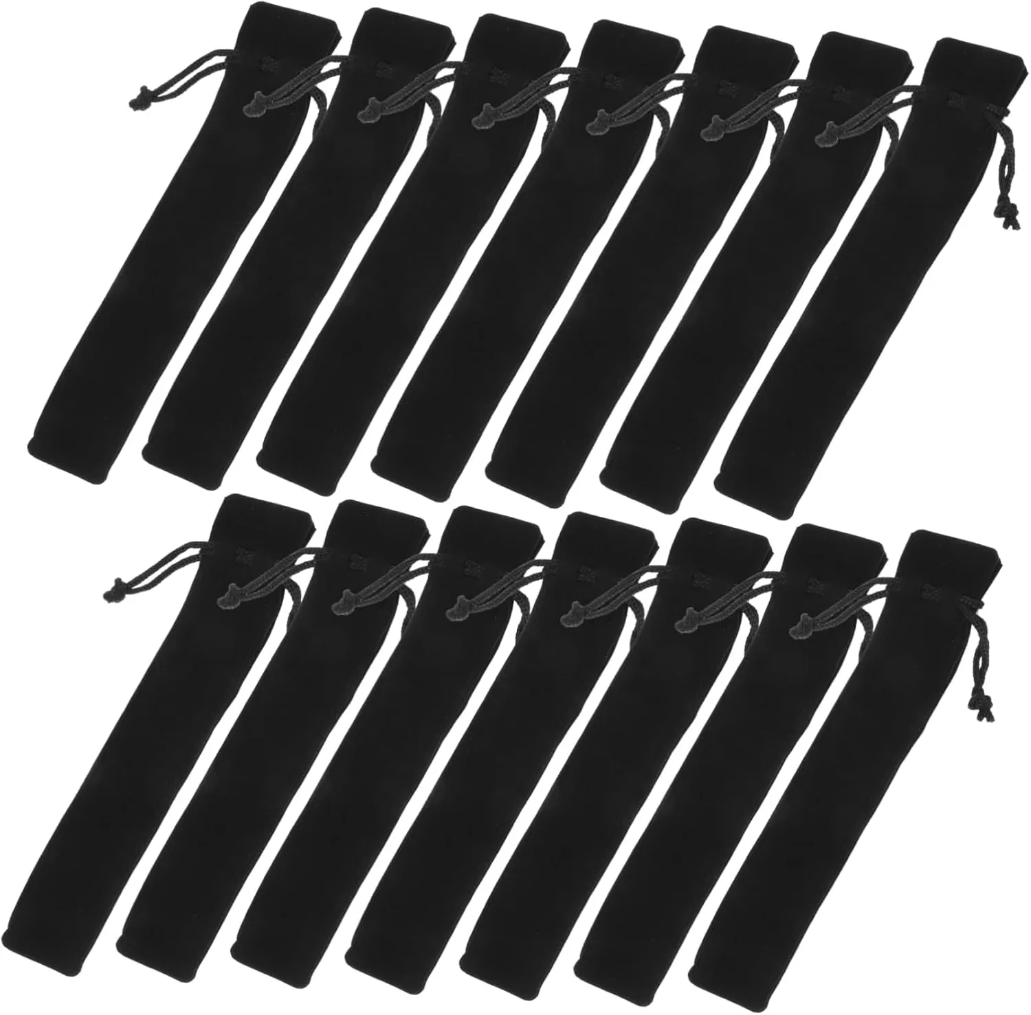 Gadpiparty 100Pcs Pen Pouch for Fountain Pens Multi Functional Drawstring Pen Sleeve Soft Velvet Pen Bag for Office School Travel and Business Supplies
