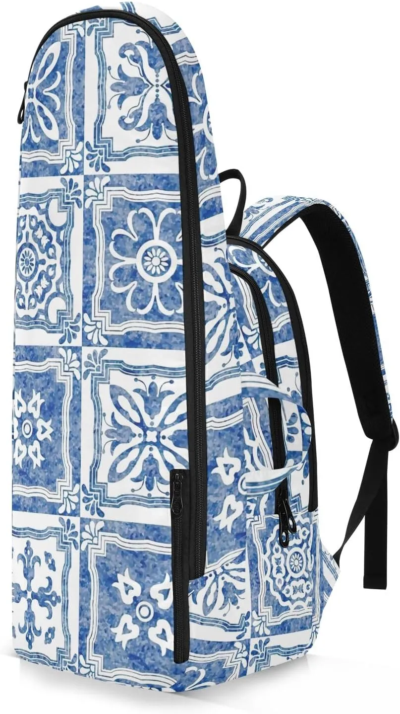 GAIGEO Cool Soccer Graffiti Pickleball Backpack, Multiple Storage Compartments Tennis Racket Backpack, Foldable Pocket