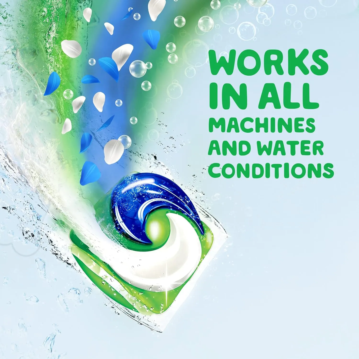 Gain flings Ultra Oxi Laundry Detergent Pacs, 112 Count, Waterfall Delight Scent, 3-in-1, HE Compatible
