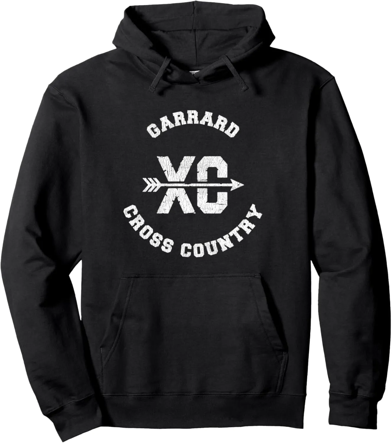 Garrard Cross Country Retro Distressed XC Running Pullover Hoodie