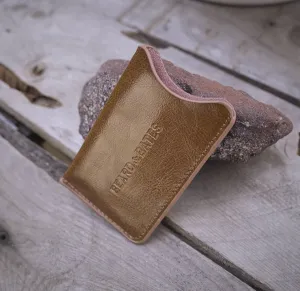Genuine Leather Pouch w/Double Sided Beard Comb
