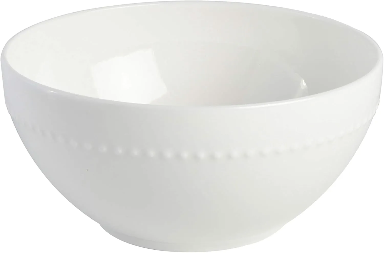 Gibson Elite Embossed Bone China Double Bowl Dinnerware Set, Service for 4 (16pcs), White