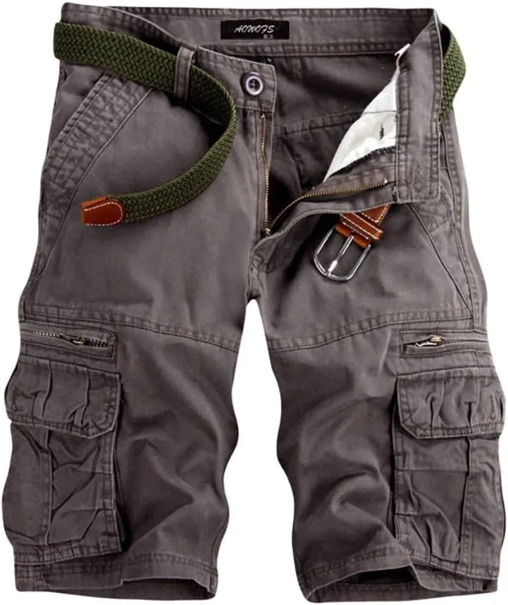 GIERIDUC Men's Hiking Cargo Shorts Quick-Dry Outdoor Athletic Pants Travel Fishing Golf Tactical Shorts with Multi Pockets