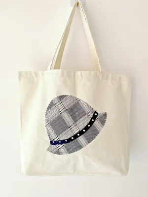 Gingham Hat Tote Bag