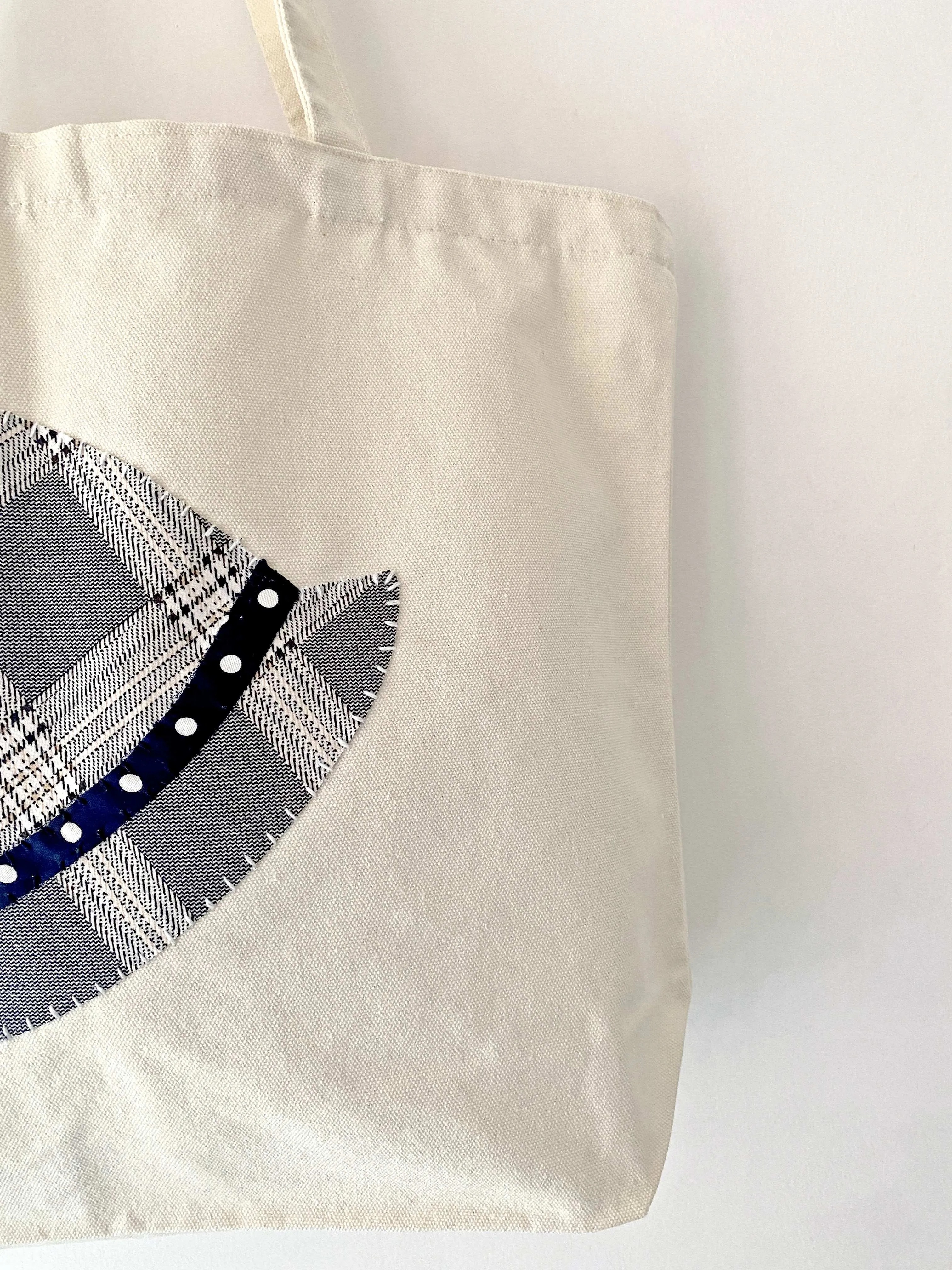 Gingham Hat Tote Bag