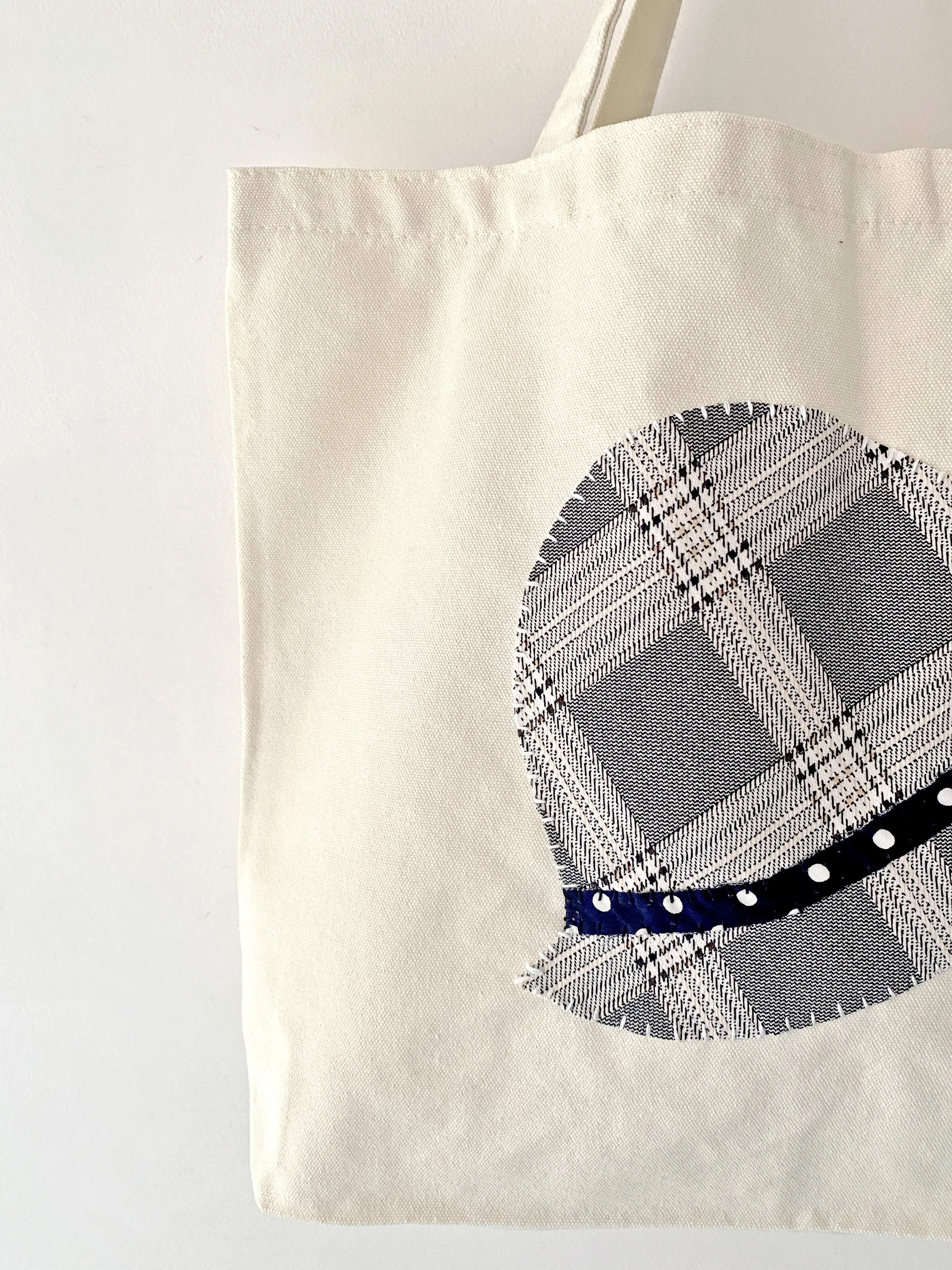 Gingham Hat Tote Bag