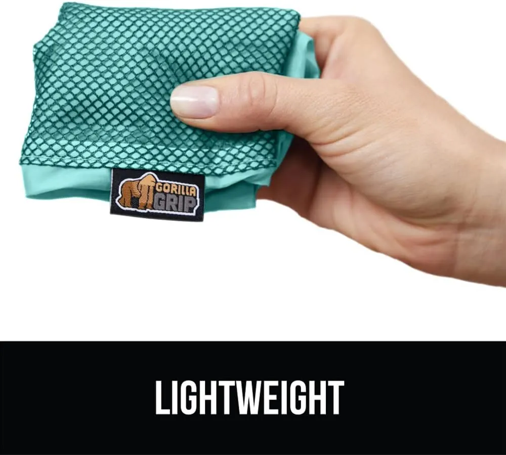 GORILLA GRIP 8 Set Packing Cubes, Travel Essentials for Suitcase, Mesh Organizer Bags for Clothes Toiletries Shoes Laundry, Luggage and Carry On Airplane Accessories, Traveling Must Haves Turquoise