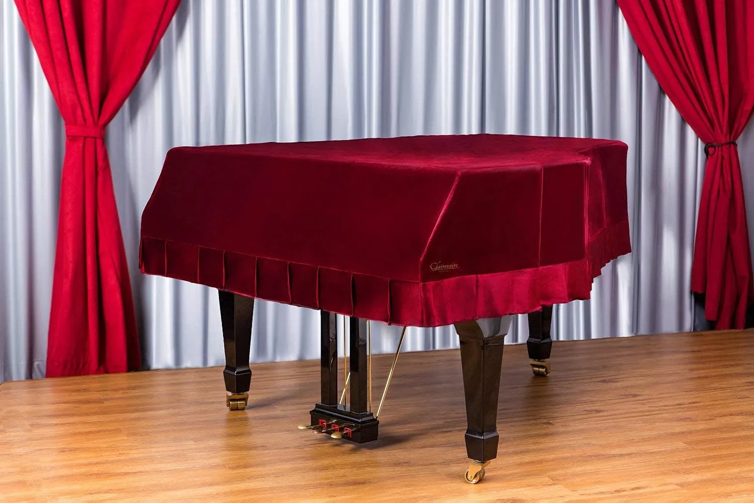 Grandeur Ultimate - Yamaha Grand Piano Cover, Velvet Piano Against Scratches & UV Rays, Handcrafted Yamaha Keyboard Cover, Waterproof & Dustproof Protection Design Fits 7", Classic Wine, YC6